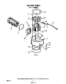 Blower Diagram and Parts List for N9457*3  Roper Range