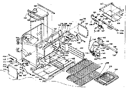 Oven Diagram and Parts List for 1553567201  Kenmore Range
