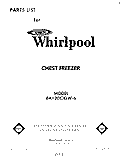 SECTION Diagram and Parts List for EH120CXLW6  Whirlpool Freezer