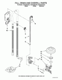 FILL, DRAIN AND OVERFILL PARTS Diagram and Parts List for KUDS30SXBL2  KitchenAid Dishwasher