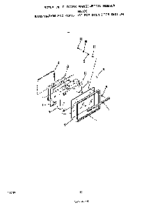 Oven Door Diagram and Parts List for F8857*0  Roper Range