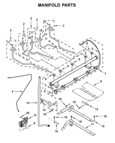 Manifold Parts Diagram and Parts List for WFG775H0HV1  Whirlpool Range
