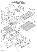 SHELF, LIT/OPTIONAL Diagram and Parts List for KTHD18KBWH00  Whirlpool Refrigerator