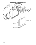 FRAME AND CONSOLE Diagram and Parts List for WU4400X2  Roper Dishwasher