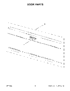 Door Parts Diagram and Parts List for YKMLS311HBS08  KitchenAid Microwave