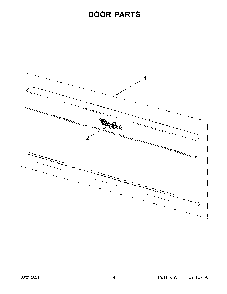 03 - Door Parts Diagram and Parts List for WML75011HB10  Whirlpool Microwave