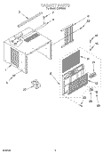 CABINET Diagram and Parts List for CA6WM00  Crosley Air Conditioner