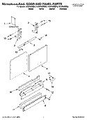 DOOR AND PANEL PARTS Diagram and Parts List for KUDP02IRWH0  KitchenAid Dishwasher