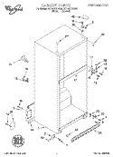 CABINET Diagram and Parts List for 7ET18ZKXDN00  Whirlpool Refrigerator