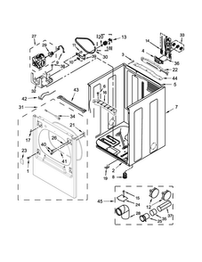 Cabinet Parts Diagram and Parts List for WED8500DR0  Whirlpool Dryer