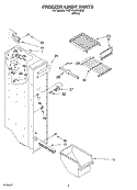 FREEZER LINER Diagram and Parts List for 7ED7FHGXKQ00  Whirlpool Refrigerator