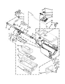 Part Location Diagram of W10510982 Whirlpool NAMEPLATE