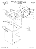 TOP AND CABINET PARTS Diagram and Parts List for 3XLSQ7533JQ1  Whirlpool Washer