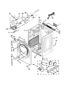 Cabinet Parts Diagram and Parts List for WGD8740DW1  Whirlpool Dryer