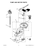 PUMP AND MOTOR PARTS Diagram and Parts List for WDT790SAYW2  Whirlpool Dishwasher