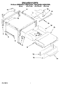 DRAWER PARTS Diagram and Parts List for KERS807SBB01  KitchenAid Range
