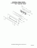 CONTROL PANEL PARTS Diagram and Parts List for GBD309PVS02  Whirlpool Wall Oven