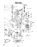 DRIVE Diagram and Parts List for CHA1300W0  Whirlpool Washer