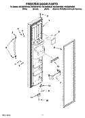 Part Location Diagram of 2304832T Whirlpool Door Handle - Bisque
