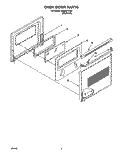 OVEN DOOR, OPTIONAL Diagram and Parts List for RB220PXYB3  Whirlpool Wall Oven