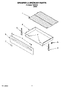 DRAWER & BROILER PARTS Diagram and Parts List for TME30100  Estate Range