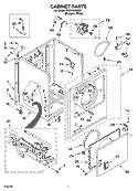 CABINET PARTS Diagram and Parts List for SGDX600MQ1  Whirlpool Dryer