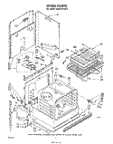 OVEN Diagram and Parts List for RM278PXK0  Whirlpool Microwave Oven Combo
