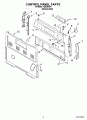 CONTROL PANEL PARTS Diagram and Parts List for YIES366RS4  Whirlpool Range
