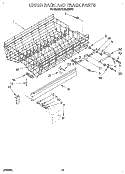 UPPER RACK AND TRACK Diagram and Parts List for KUDJ230Y3  KitchenAid Dishwasher