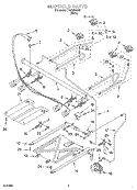 MANIFOLD Diagram and Parts List for TGS325GW7  Estate Range