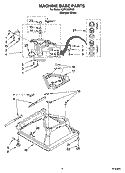 MACHINE BASE PARTS Diagram and Parts List for LSR7333PQ3  Whirlpool Washer
