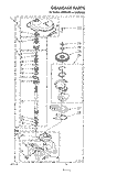 GEARCASE Diagram and Parts List for JWP21000  Whirlpool Washer Dryer Combo