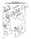 ICEMAKER, LIT/OPTIONAL Diagram and Parts List for ED25DWXTF00  Whirlpool Refrigerator