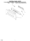 CONTROL PANEL Diagram and Parts List for KEBC278KBS0  KitchenAid Wall Oven