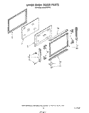 UPPER OVEN DOOR Diagram and Parts List for SE960PEPW3  Whirlpool Range