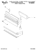OVEN CONTROL PANEL, LITERATURE Diagram and Parts List for RM770PXAB1  Whirlpool Wall Oven