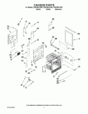 CHASSIS PARTS Diagram and Parts List for GGE388LXS00  Whirlpool Range