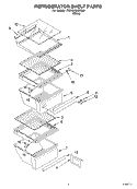 REFRIGERATOR SHELF PARTS Diagram and Parts List for 7ED5GHGXMQ00  Whirlpool Refrigerator