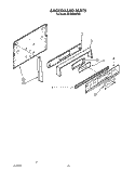 BACKGUARD, LITERATURE Diagram and Parts List for SF365BEWN0  Whirlpool Range