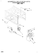 MAGNETRON AND AIR FLOW Diagram and Parts List for MT6125XBQ0  Whirlpool Microwave