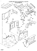 AIRFLOW AND CONTROL Diagram and Parts List for ACQ214XD1  Whirlpool Air Conditioner