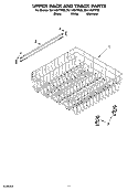 UPPER RACK AND TRACK PARTS Diagram and Parts List for DU1145XTPQ6  Whirlpool Dishwasher