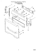 CONTROL PANEL Diagram and Parts List for SF303PEGQ0  Whirlpool Range