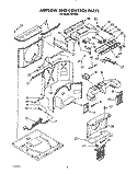 AIR FLOW AND CONTROL Diagram and Parts List for RE183A  Whirlpool Air Conditioner