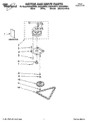 MOTOR AND DRIVE PARTS Diagram and Parts List for GX900QPPS1  Whirlpool Trash Compactor
