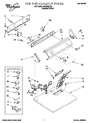TOP AND CONSOLE, LIT/OPTIONAL Diagram and Parts List for LGR4634DQ1  Whirlpool Dryer