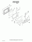 DOOR PARTS Diagram and Parts List for WDE150LVB01  Whirlpool Range