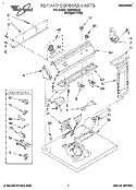 TOP AND CONSOLE, LIT/OPTIONAL Diagram and Parts List for LGR5634AQ2  Whirlpool Dryer