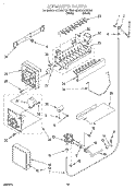 ICE MAKER, LIT/OPTIONAL Diagram and Parts List for 6ED25DQXFB00  Whirlpool Refrigerator
