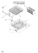 DISHRACK Diagram and Parts List for RUD3000KQ0  Roper Dishwasher